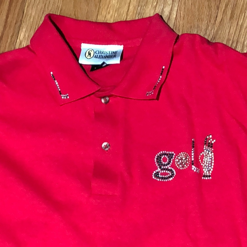 New Christine Alexander Polo Golf Shirt XXL